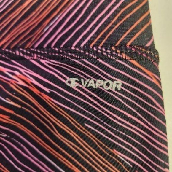 Champion Performance Women's XL Marroon Striped Vapor Athletic Leggings  2229 - Picture 5 of 9